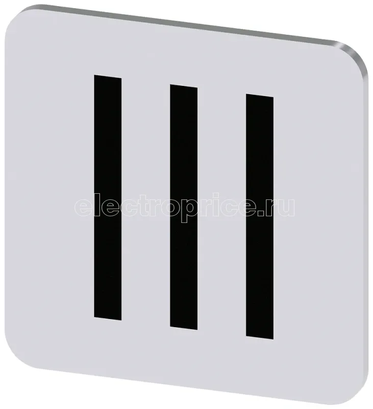 Фото Табличка маркировочная самоклеящаяся для корпусов 22х22мм надпись черная с маркировкой : III серебр. Siemens 3SU19000AF810QD0