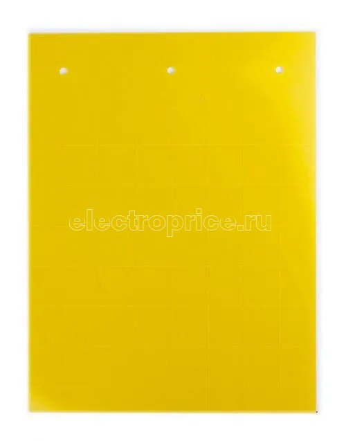Фото Табличка полужесткая установка в держатель для маркировки мод. оборудования ПВХ-0.5 желт. (уп.360шт) DKC TAS1715Y