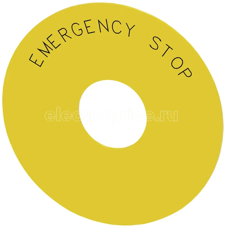 Фото Подложка для кнопок аварийной остановки самоклеящаяся наружн. d75мм d отверст. 23мм желт. Siemens 3SU19000BC310DA0