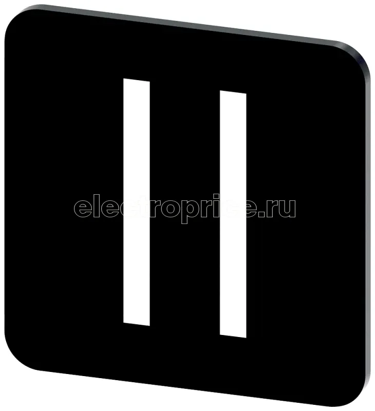 Фото Табличка маркировочная самоклеящаяся для корпусов 22х22мм надпись белая с маркировкой: II черн. Siemens 3SU19000AF160QC0
