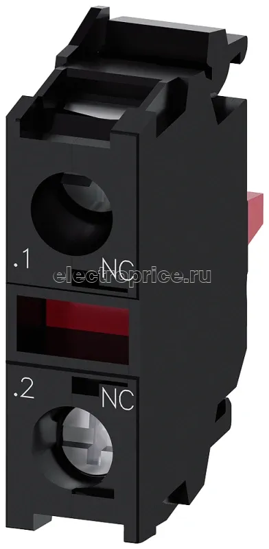 Фото Модуль контактный с 1 контактным элементом 1НЗ позолоченные контакты винтовой зажим для крепления на переднюю панель Siemens 3SU14001AA101MA0