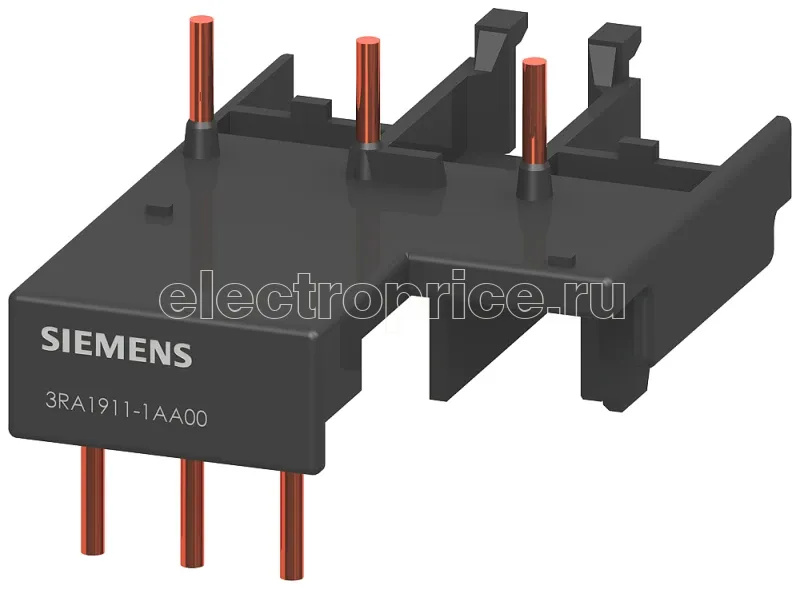 Фото Модуль соединительный электрический и механический для 3rv1011 и 3rt101. 3rw3 упаковка = 10 штук Siemens 3RA19111A