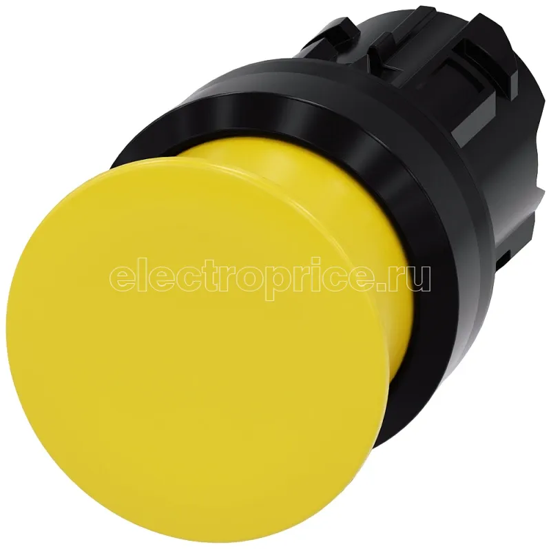 Фото Актуатор грибовидной кнопки 22мм кругл. пластик. кнопка желт. 30мм без фиксации Siemens 3SU10001AD300AA0